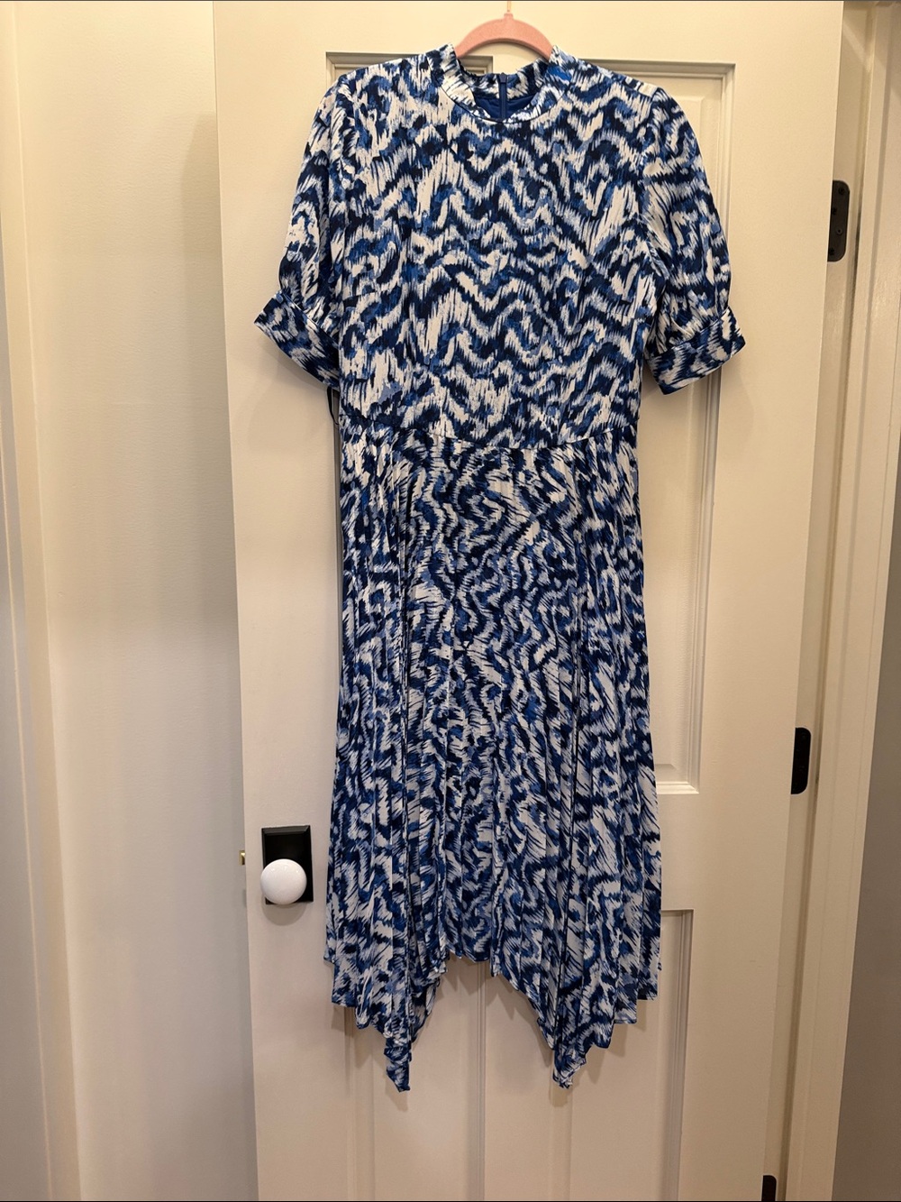 Maggy London Blue and White Printed Dress